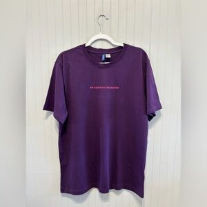 H&M Purple No Guilt All Pleasure Graphic T Shirt L